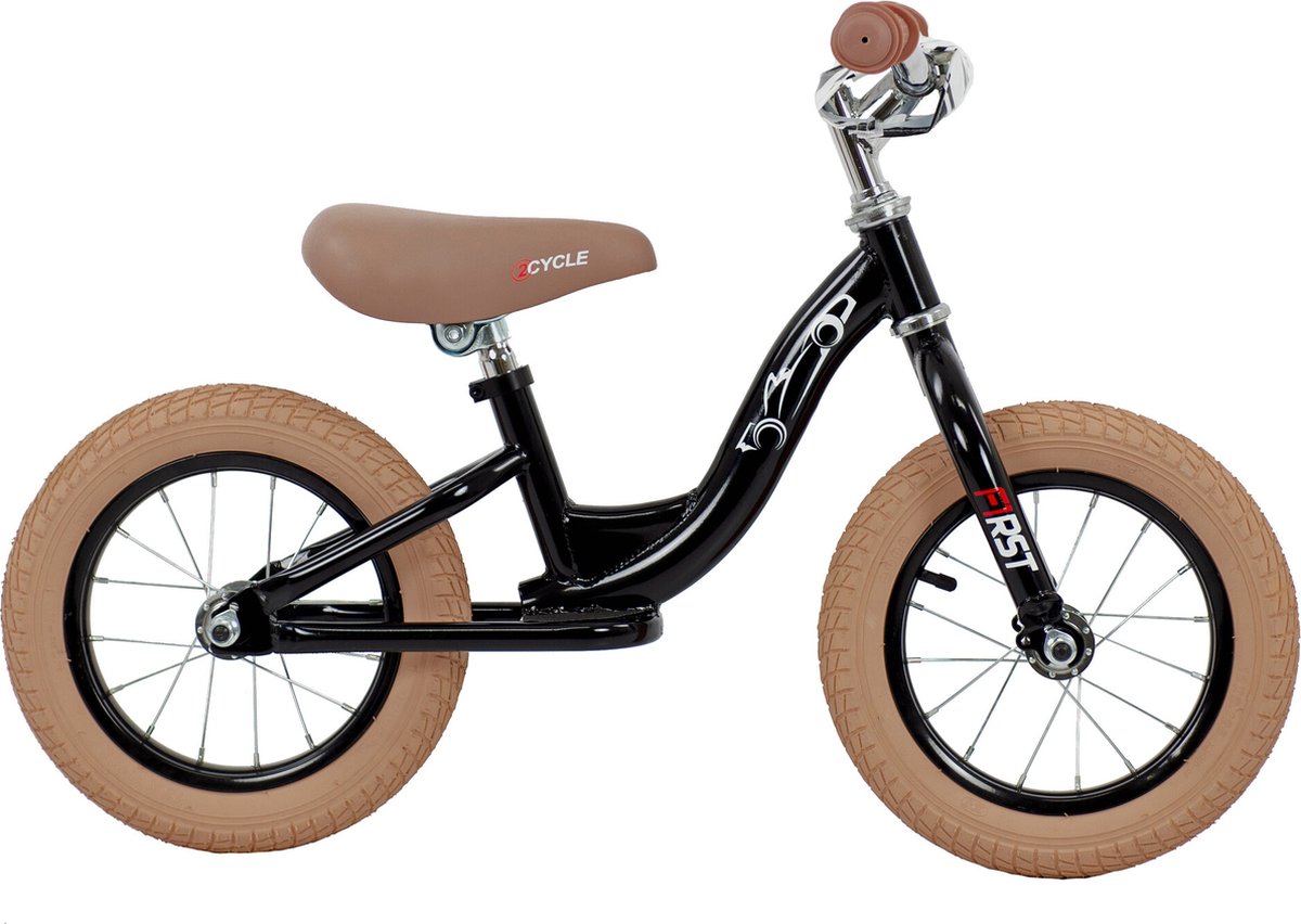2Cycle - Loopfiets - First - Luchtbanden - Zwart - Loopfiets 2 jaar - Balance bike — afbeelding 2