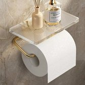 Boncy® Porte-rouleau de papier toilette de Luxe avec étagère - Porte-papier toilette Goud - Porte-rouleau de Papier toilette - Porte-rouleau de papier toilette Porte - papier toilette Porte-papier toilette
