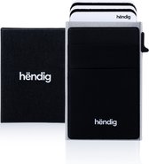 Hëndig Premium Pasjeshouder met Sleeve Mannen Zilver - 9 pasjes + Briefgeld RFID Creditcardhouder Mannen en Vrouwen Pasjeshouder Uitschuifbaar Inc. Luxe Cadeauverpakking