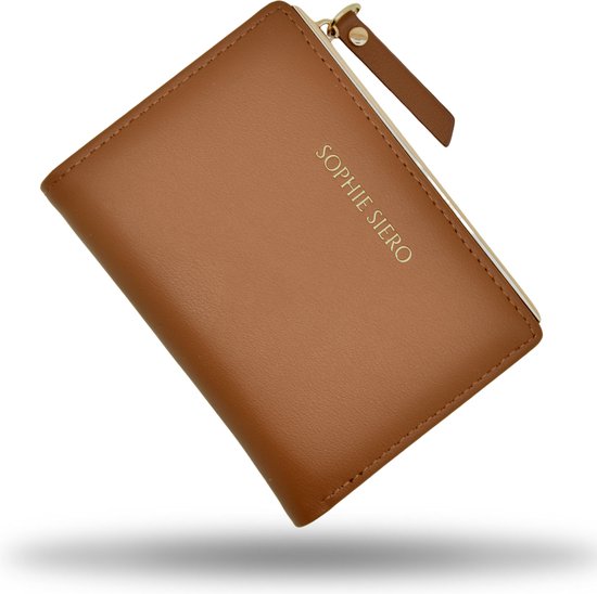 Portefeuille Marron - Portefeuille avec fermeture bouton pression et fermeture éclair - Sophie Siero LOIS Femme marron