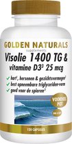 Bol.com Golden Naturals Visolie 1400 TG & vitamine D3 25 mcg (120 softgel capsules) aanbieding
