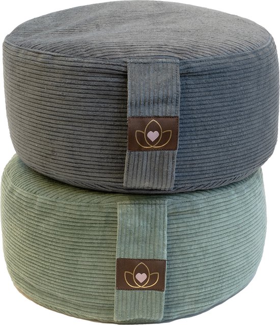 Meditatiekussen eco rib antraciet rond - Lotus - Yoga kussen van Lotus — afbeelding 4
