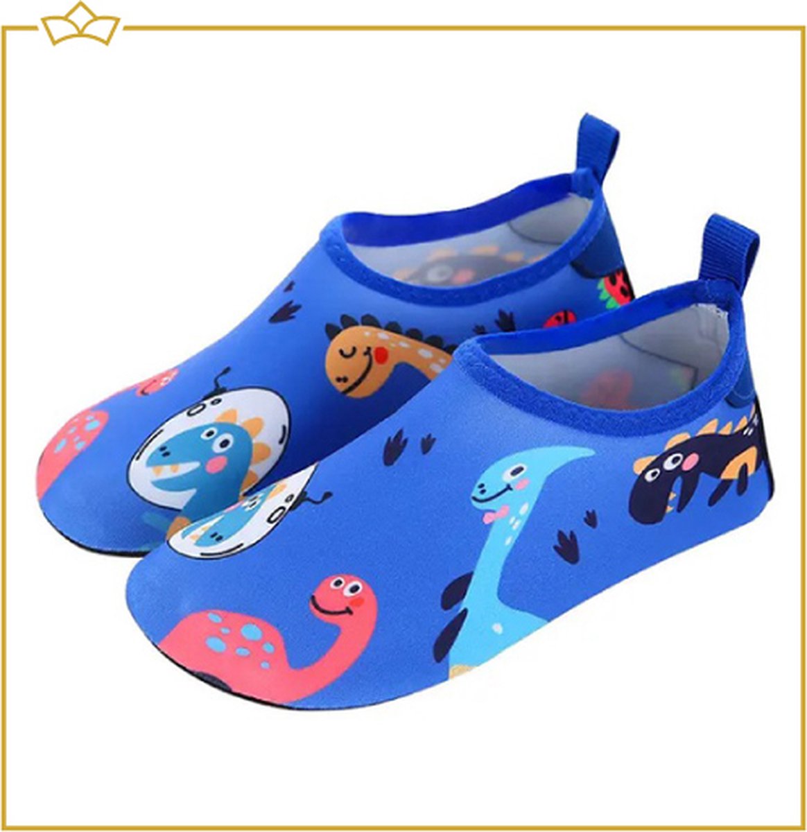 ATTREZZO® Waterschoenen - Kinderen - maat 24/25 - Blauw met Dino