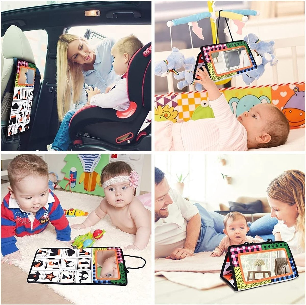 Boncy® Knisperboekje Baby - Speelgoed Tummy Time - Buikligtrainer - Montessori Boekjes eerste jaar 0 1 2 - Boek 6 maanden - Babyboek buggyboekje - Babyspeelgoed - Box Activiteitenboek — afbeelding 8