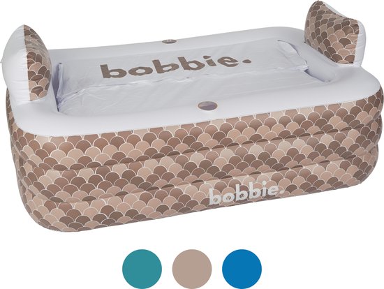 bobbie. taupe - Premium Pack - Opblaasbaar ligbad voor 2 personen - incl. afdekzeil - geschikt voor binnen en buiten - zitbad - ijsbad - bath bucket - opvouwbaar bad