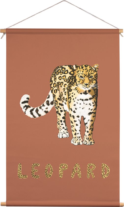 Tapisserie murale 40x60 cm - Toile murale - léopard - animaux - filles - enfants - garçons - tapisserie - cadeau enfant - décoration chambre d'enfant