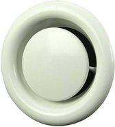 Ventilatie afvoer ventiel metaal Ø 125 mm RAL 9010 met klemveren - DVSC125
