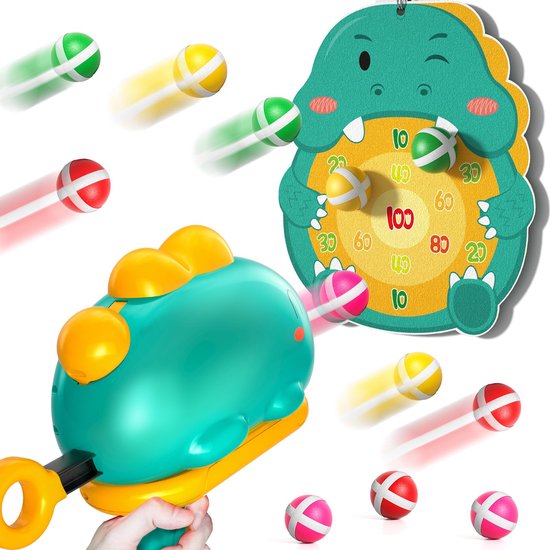 Herefun Speelgoedpistool voor kinderen, set met 24 schuimballen schietschijf veiligheidsbril, spel voor jongens en meisjes