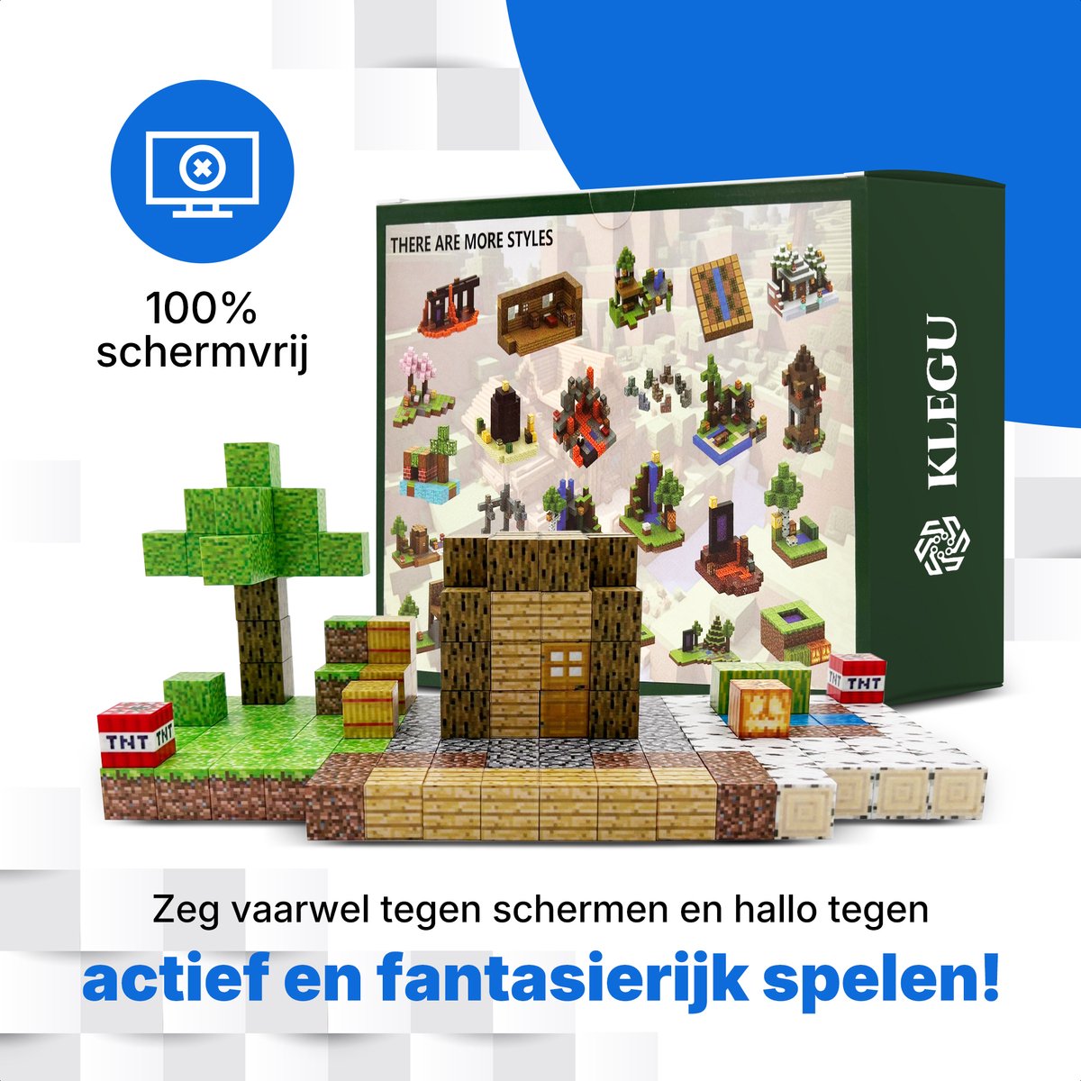 Magnetisch speelgoed – magnetisch bouwspeelgoed 192 stuks – magnetische bouwstenen - magnetische blokken – montessori speelgoed – magneten speelgoed — cadeau in Spellen & Speelgoed - foto 8