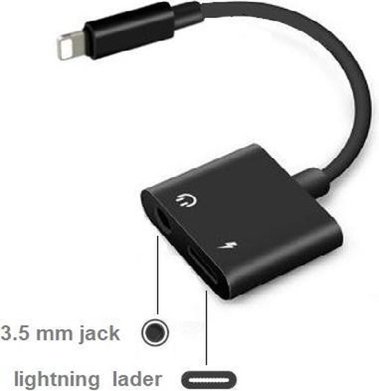 Verlichting Lader en Luisteren Adapter Voor iphone X 8 7 Plus Lading zwart  Adapter... | bol