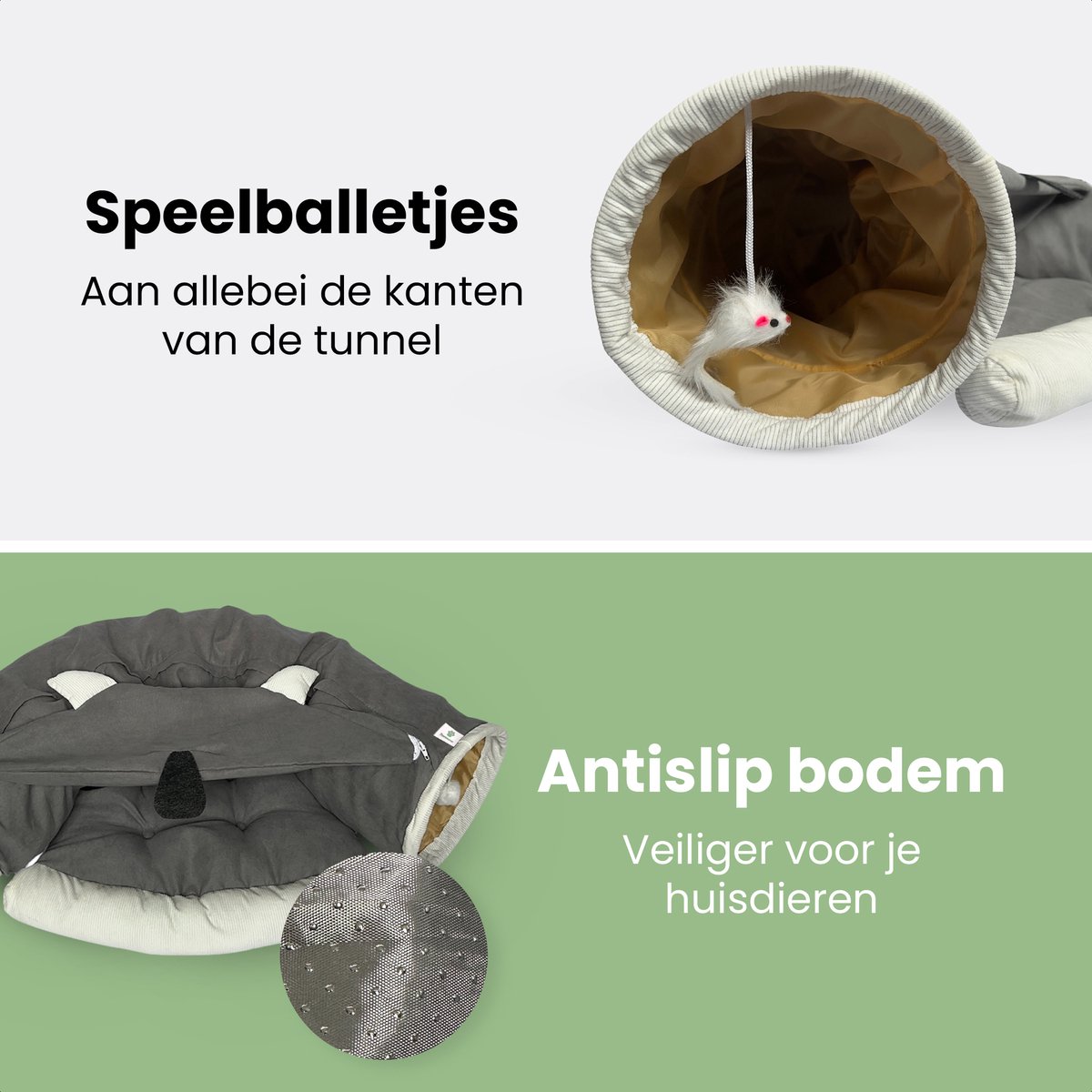 Pawsource Kattentunnel - kattenbed - speeltunnel - kattenmand 2in1 – foto 5