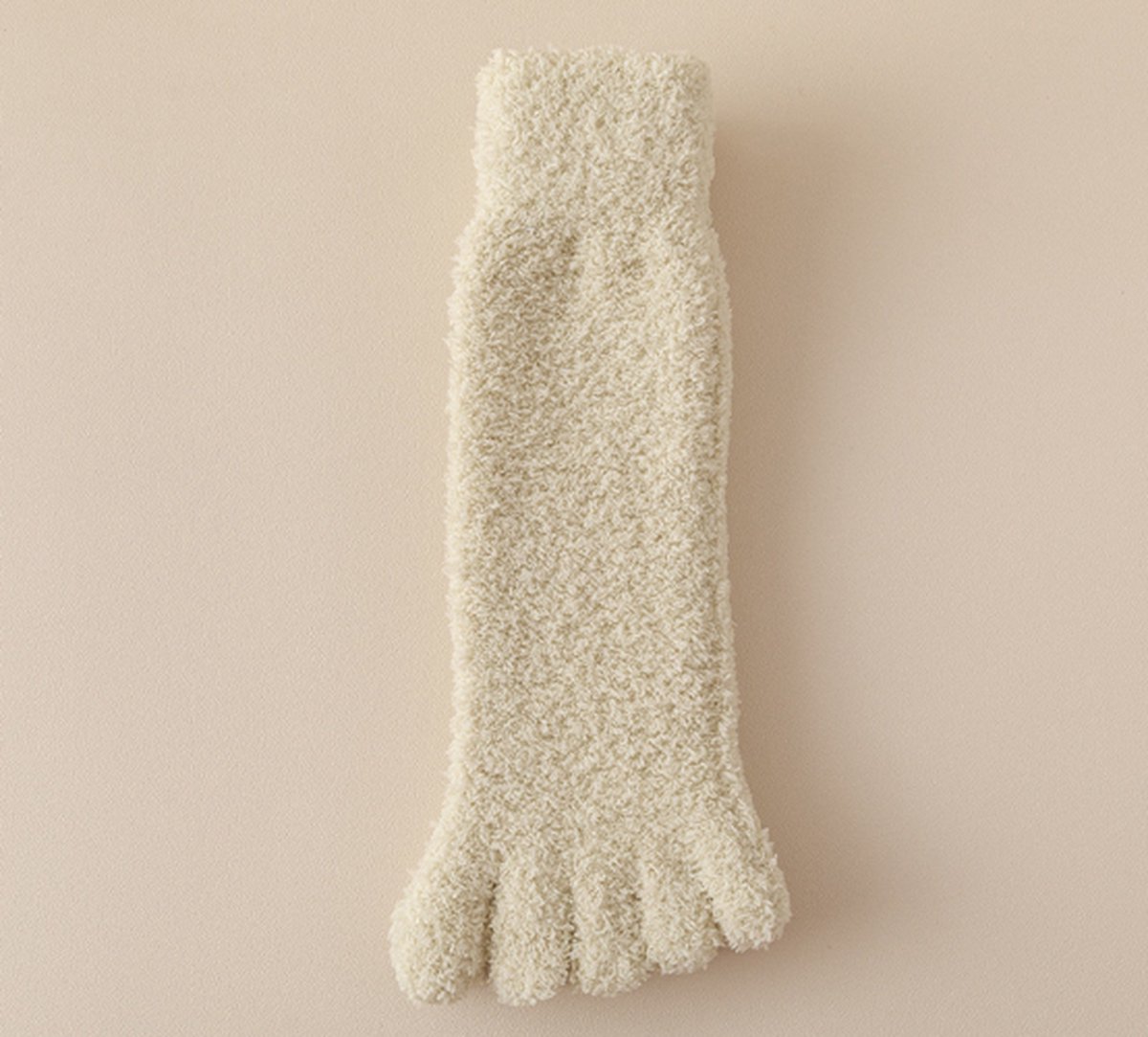 Fluffy Teensokken - teen sokken - Dames Sokken - Huissokken - bruin - 36 - 40 - cadeau - giftbox - Kerst cadeau - warm - extra zacht