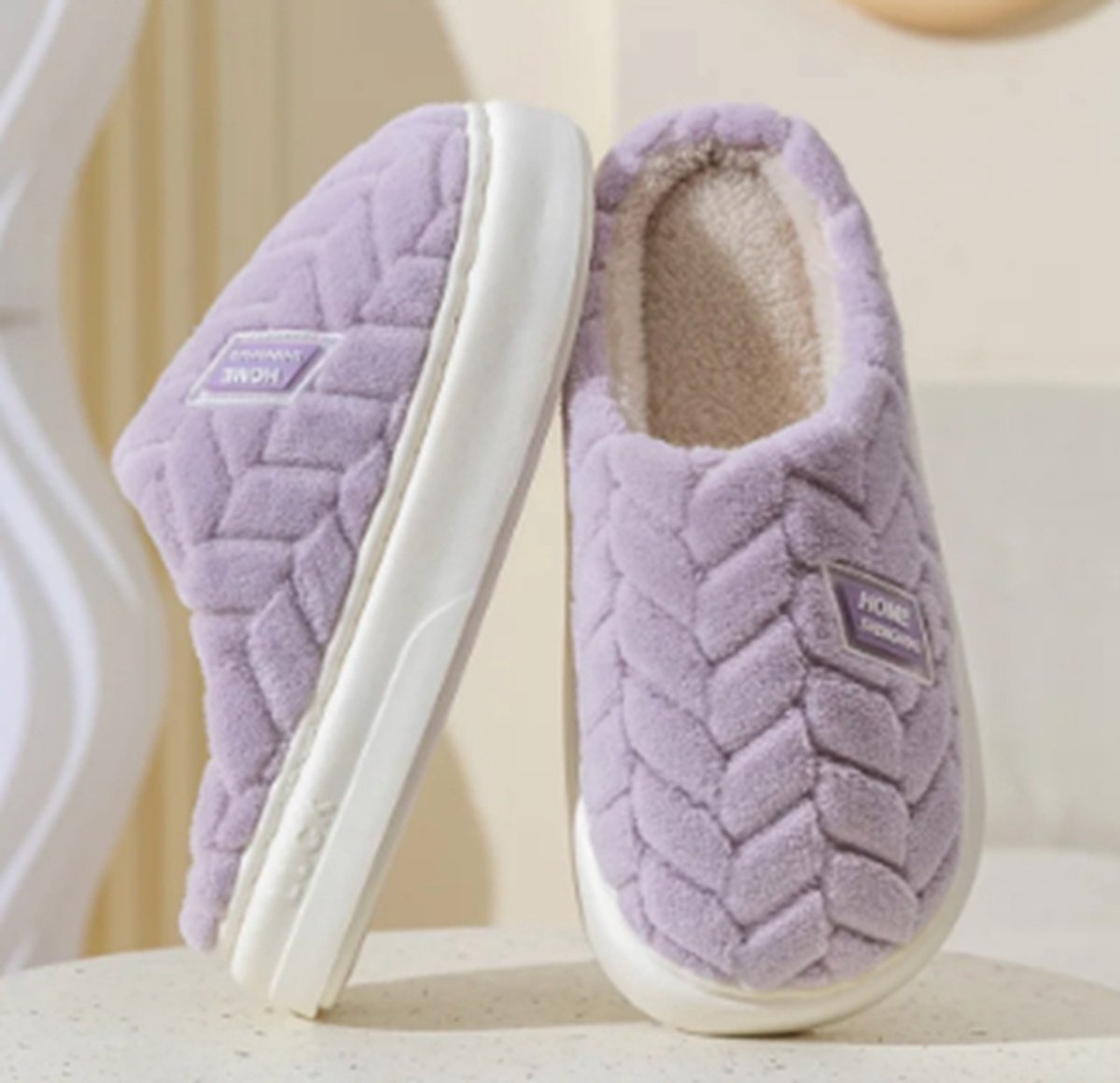 Scovvii Trendy Paarse Dames Pantoffels 40-41 Stijlvol Comfort voor Thuis
