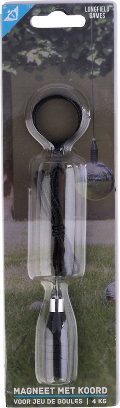 Verpakking van jeu de boules magneet met koord, 4 kg. 'Magneet met koord'.