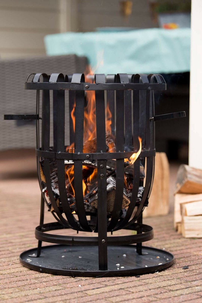 RedFire Dallas Vuurkorf met grillplaat - Zwart