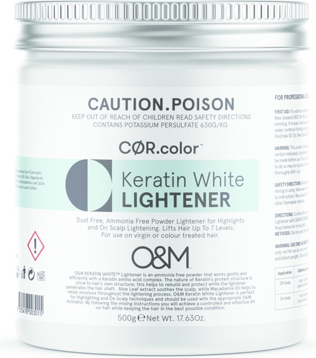 O&M Cor.color Keratin White Lightener 500g