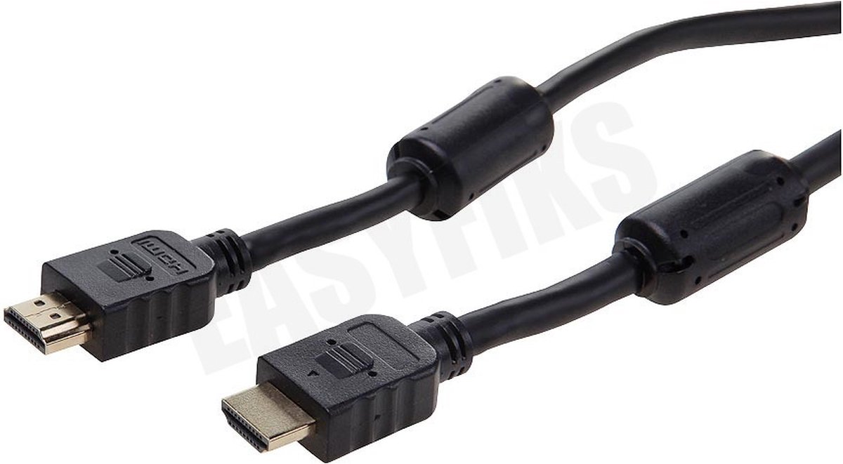 HDMI Kabel 1.4 High Speed + Ethernet, 10 Meter, Verguld