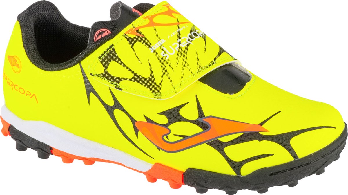Geel Joma Super Copa Jr 2509 TF voetbalschoenen voor jongens, maat 29, synthetisch leder met opvallend ontwerp.