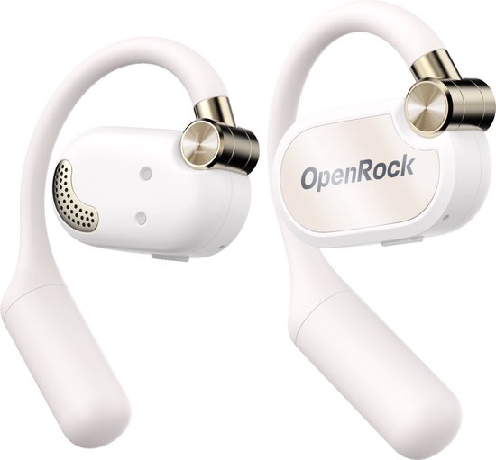 OpenRock X White - Écouteurs - Bluetooth - Batterie longue - Suppression du bruit - sans fil