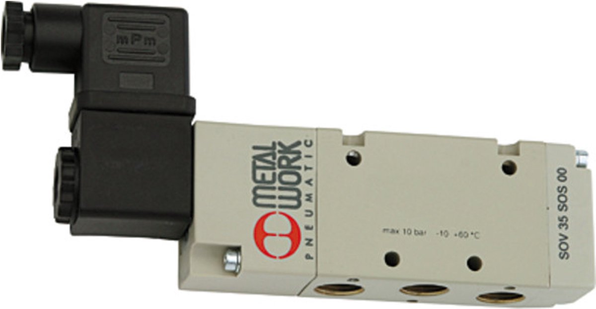 RIEGLER® - 5/2-Weg Ventiel Elektropneumatisch - Monostabiel - G 3/8" - 230 V