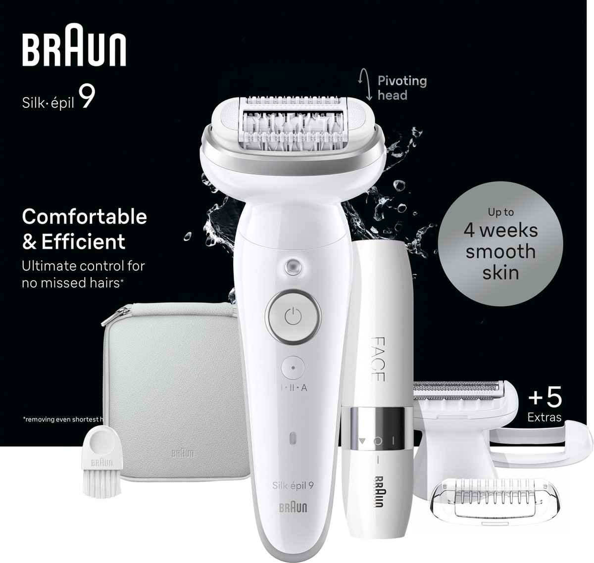 Braun Silk·épil 9 Flex 9-360 3D Wit/Roze Titan