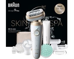 Braun Silk·épil 9 Flex SkinSpa - Epilator met Ladyshave opzetstuk - type 9-481 3D - Wit/Goud