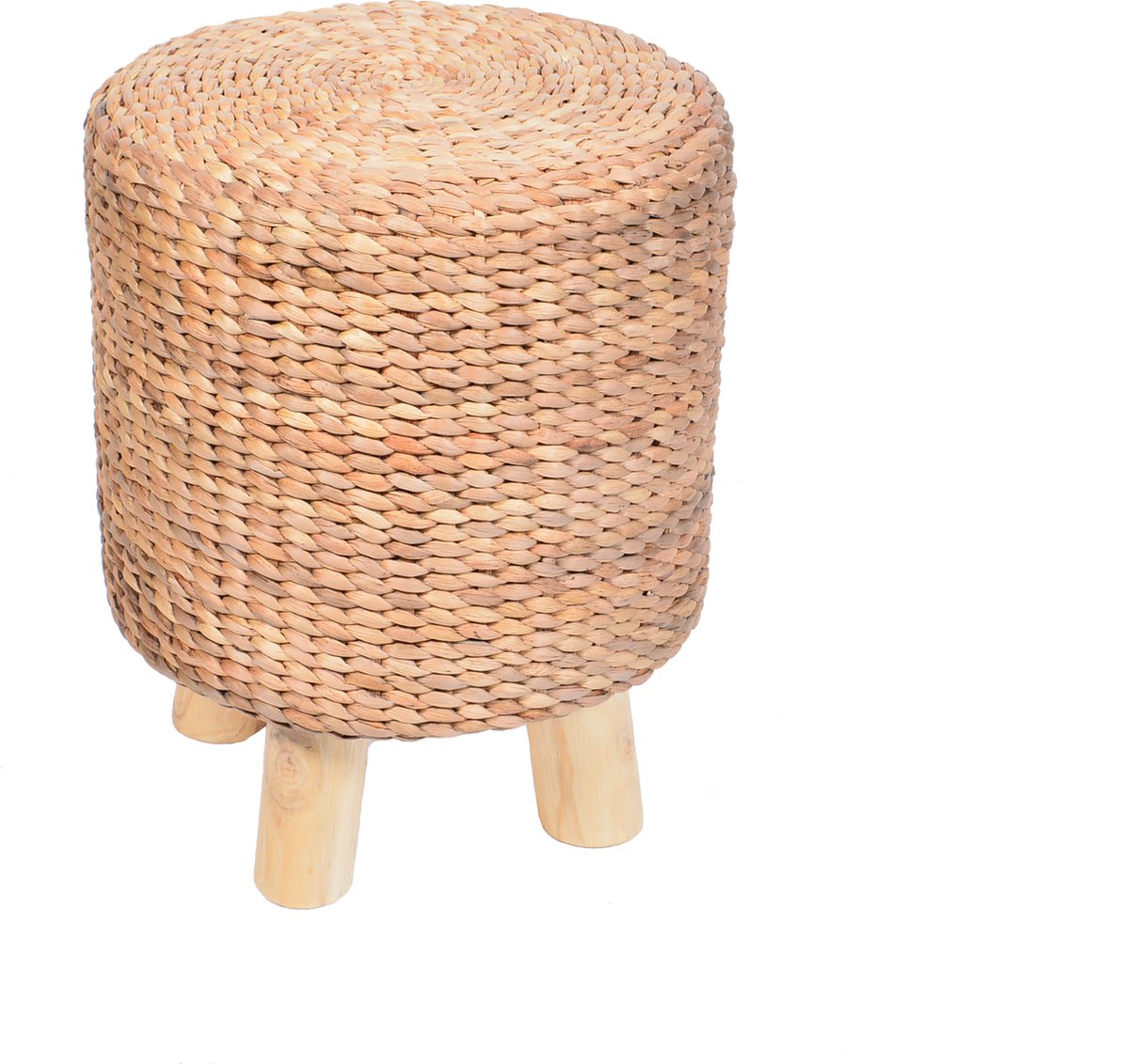 Ronde kruk "Orchid" gevlochten waterhyacint - lekker hoog; 50 cm ; 20% Korting !