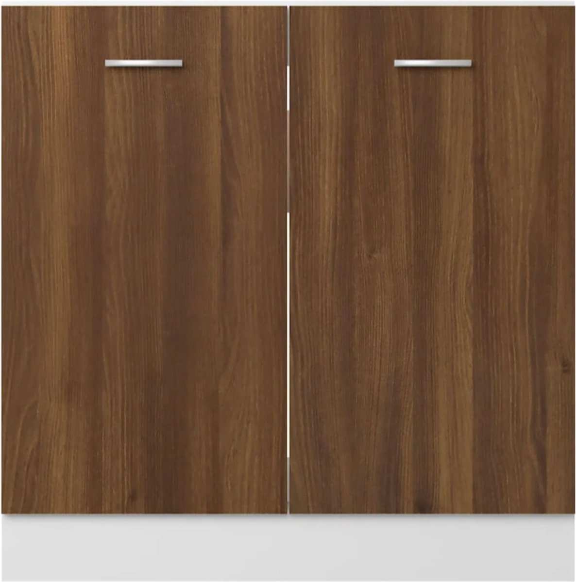 Gootsteenkast 80x46x81,5 cm bewerkt hout bruin eikenkleur