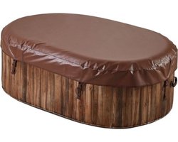 Thuys – Opblaad Jacuzzi – Lazy Z Spa – Wellness – Pure Ontspanning – Eenvoudige Bediening – Stijlvol – 190x120 cm – Bruin