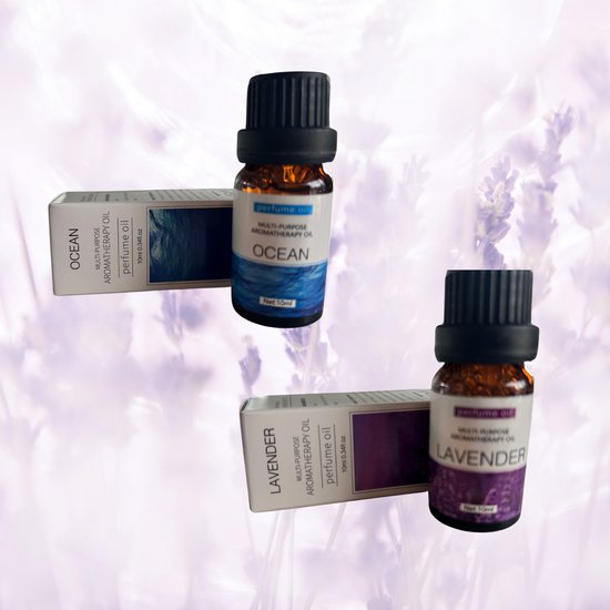Fienosa Huile essentielle Geur à la Lavande et à Ocean - 2 flacons de 10 ml  - Parfum