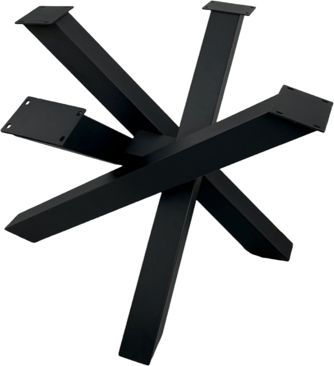 Stalen Zwart Gepoedercoate Twist Onderstel - 80x80 - Zwart - Twist Tafelpoot