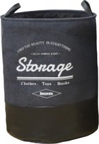 Engelse Stof met EVA Bodem Multifunctionele Mand - 40x50 cm- 63 L- Organizer voor Speelgoed, Kleding en Boeken Blauw - Zmart