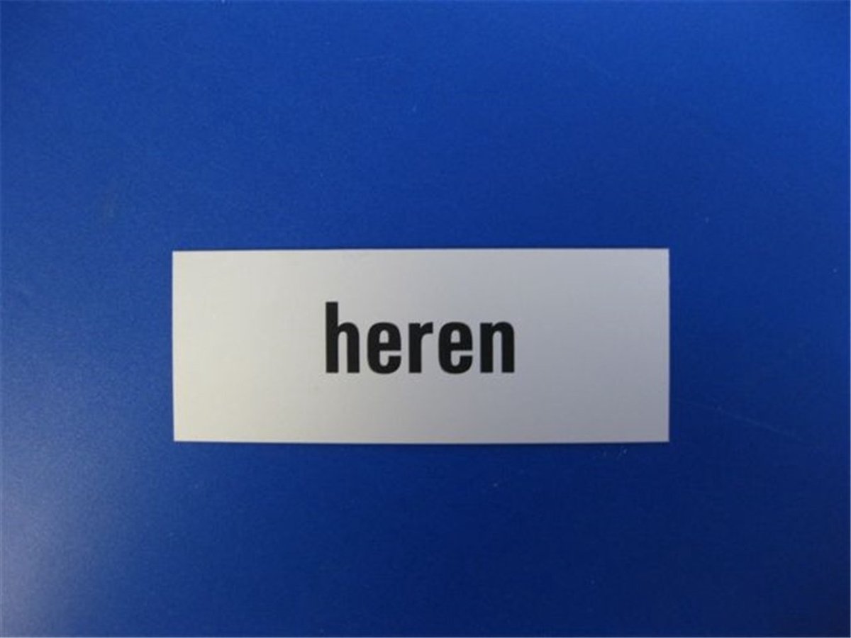 Tekstplaat 130X50Mm Alu Heren