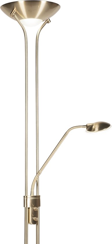 Lampadaire Lumidora 75074 - FOSHAN - 2 Lumières - LED Intégré - 23,0 Watt - 2700 Kelvin - Or - Messing - Métal - Avec variateur - ⌀ 25 cm