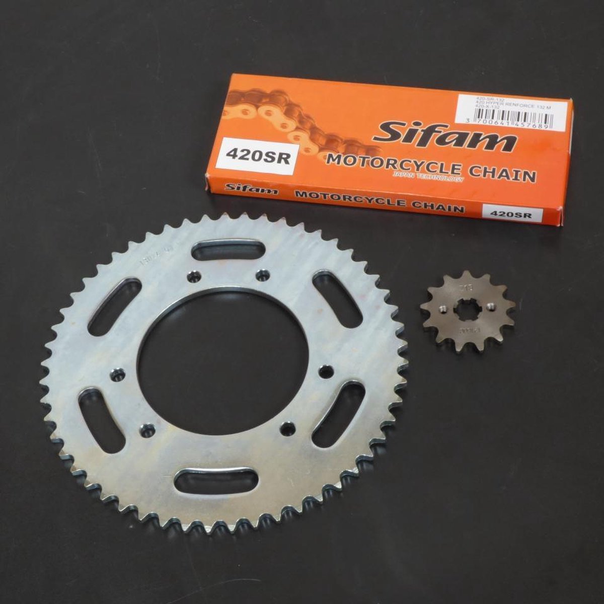 sifam kettingset voor derbi 50 senda drd devil motorfiets 2004 tot 2005 13x50 tanden / Ø102mm nieuw