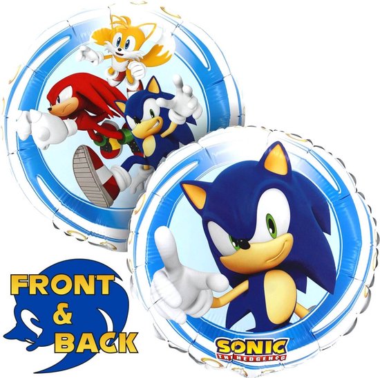 Sonic The Hedgehog Ballon 46 cm - Verjaardag Versiering - Folieballon Ongevuld -Decoratie Feest