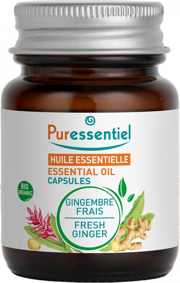 Puressentiel Essentiële Gemberolie (Zingiber Officinale) Bio 60 Capsules