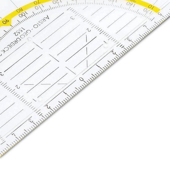 JIANTA 4 stuks plastic gradenboog, 180 graden gradenboog, 16 cm geometrie driehoek transparant, wiskundige gradenboog set voor student klaslokaal school kantoor leraren