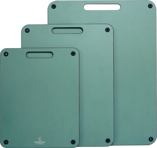 Primecook EcoSlice - snijplanken - set van 3 (in 3 maten) - houtvezel composiet - duurzaam en veilig - slijtvast - antibacterieel
