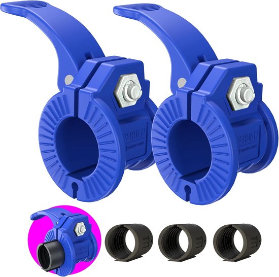 DAZZLUXE Halterklemmen – 2 Stuks – 5 Cm – Roze – Kunststof – Voor 5 Cm Halterstangen – Stevige Vergrendeling