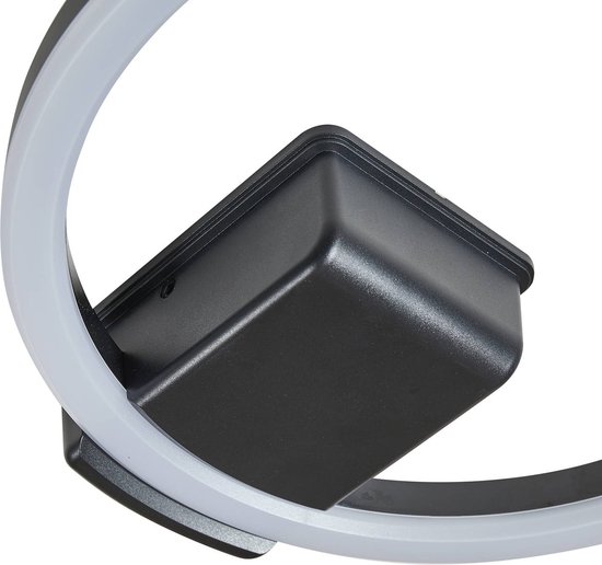 Lindby - Plafonnier LED - avec variateur - 1 lumière - Plastique, aluminium - H: 4,7 cm - noir, blanc - Source lumineuse incluse