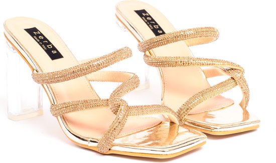 ZERBA Sandale Femme - Taille 39 - Cuir Doré - Adria