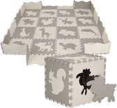Roosly Speelmat - Speelkleed - Speelmat Baby - Speelkleed Baby - Baby gym - Speelmat foam met Opstaande Rand – Vloerpuzzel - Puzzelmat - Inclusief Opbergtas – Roosly Sand & Stone