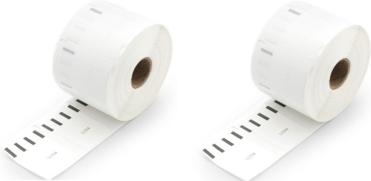 Label Tape Geschikt voor Dymo 11354 | 57 x 32 mm | S0722540 - Wit - 1000 labels per Rol - 2 stuks - Geschikt voor: 310 320 330 400 400 Turbo 400 Duo 450 450 Turbo 450 Twin Turbo 450 Duo 4XL Wireless