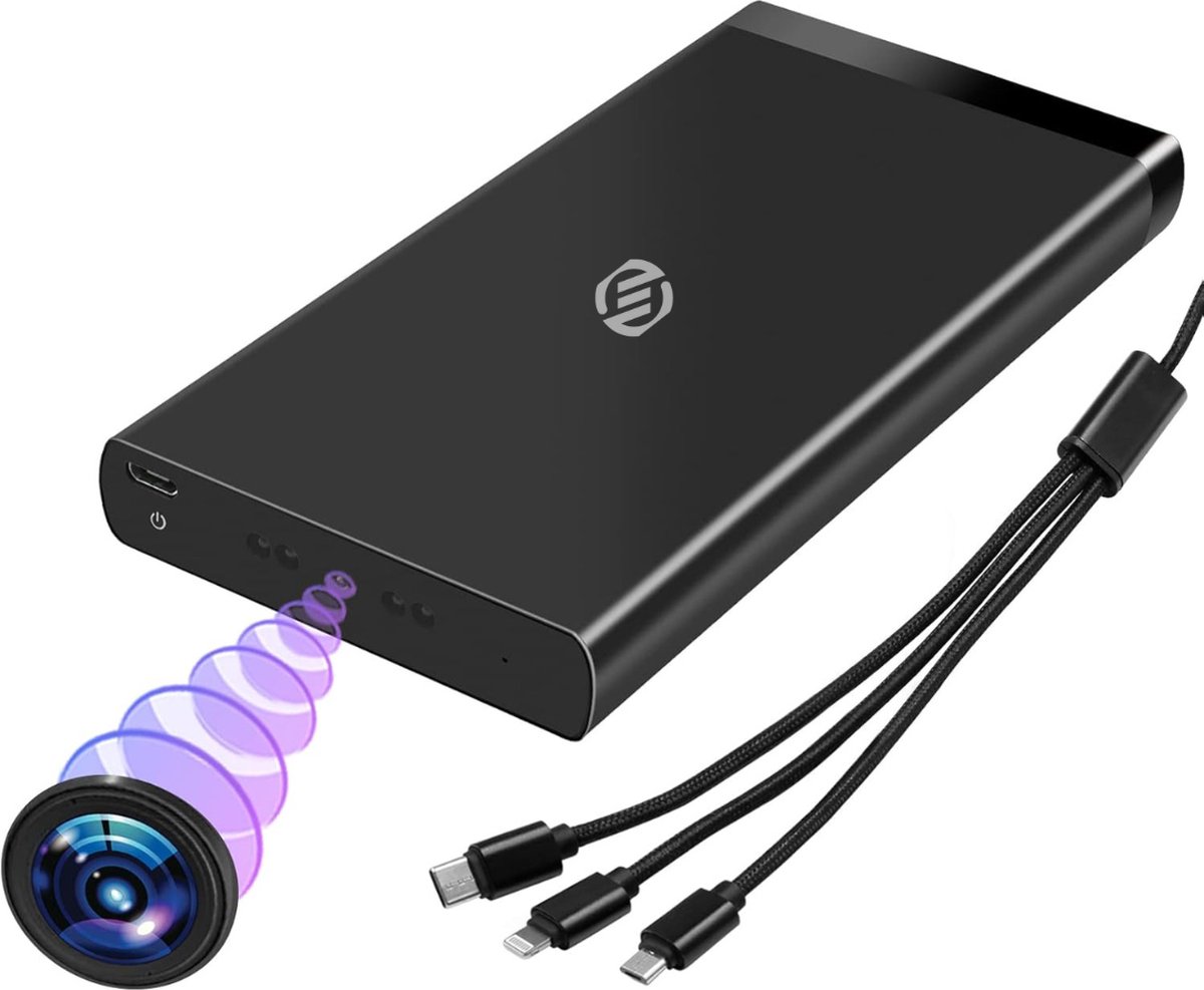 Equivera Verborgen Camera - Spionage Camera - Geheime Camera - Spy Camera - Spycamera - Spion Camera - Verborgen Mini Camera