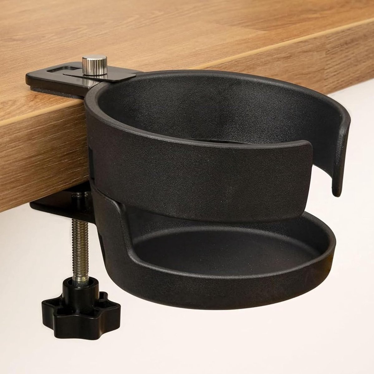 JGS ® Stijlvolle en Praktische Dubbele Bekerhouder voor Bureau en Tafel