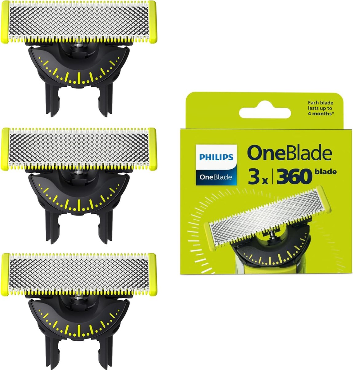 Philips OneBlade 360 Blade - Vervangmesjes - 3 stuks - QP430/60