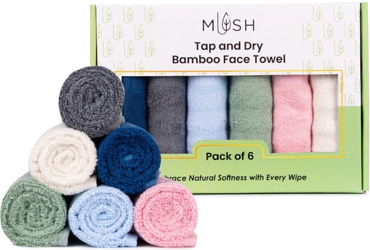 Bamboo Face Towel 30 X 30 cm (Set of 6)