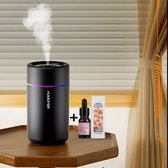 Mini luchtbevochtiger met aromatherapie +10ML Parfum Olie luchtbevochtiger slaapkamer / auto