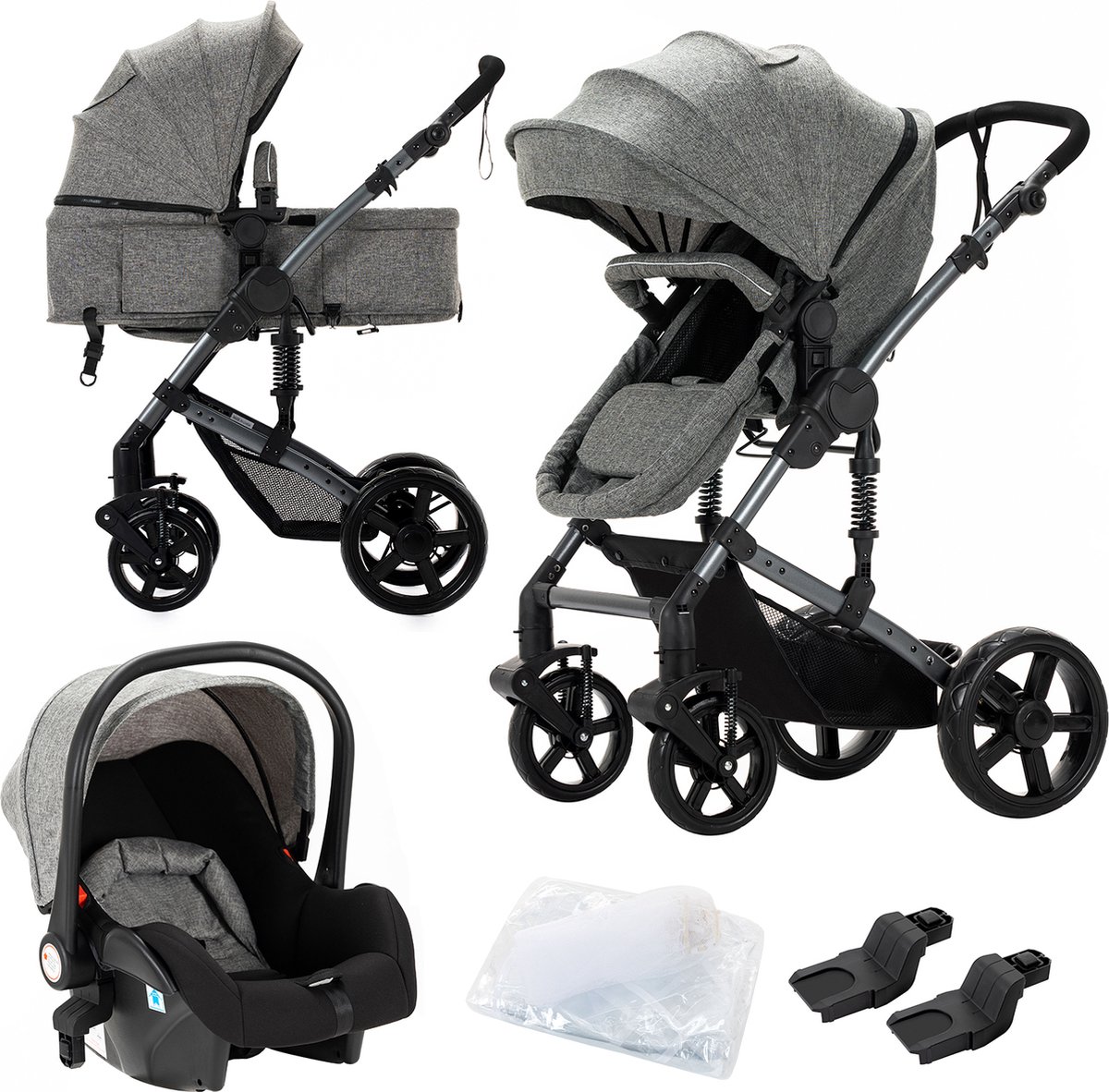 Luxe 3-in-1 Kinderwagen - Wandelwagen - (EAN: 6152901596527)
